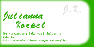 julianna korpel business card